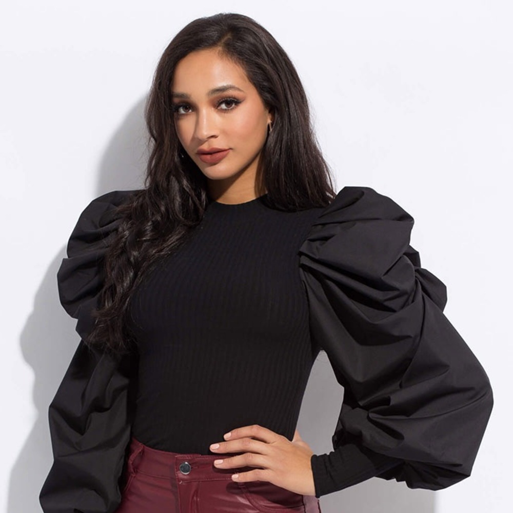 Puff Sleeve Top-Small